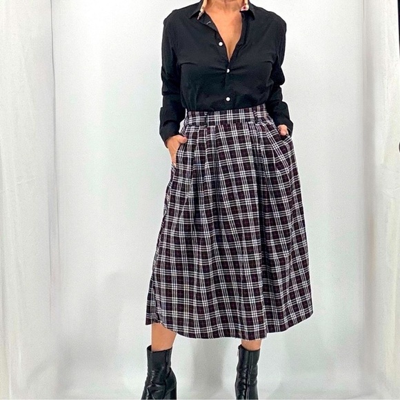 Plaid Blue and Green Women's Skirt - Picture 11 of 11